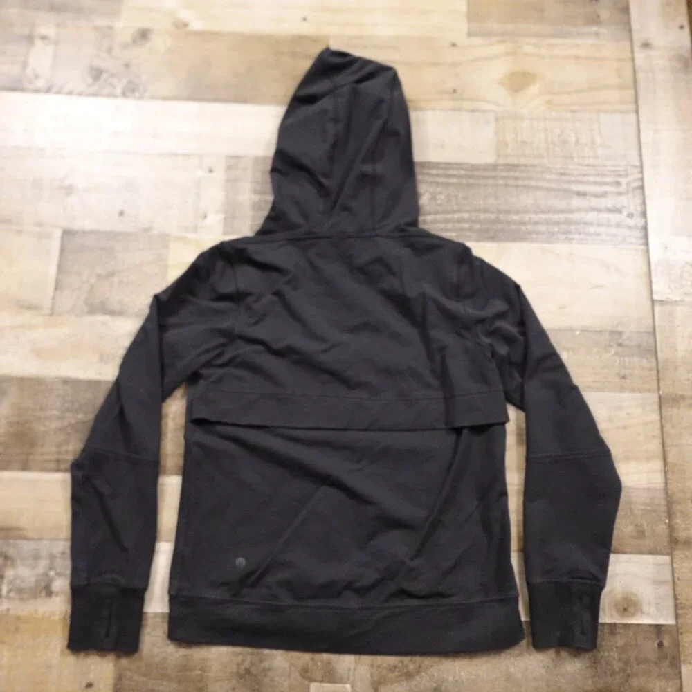 Lululemon‎ Full-Zip Hoodie Jacket Women's 6 – Black (Thumbholes) Fair Condition
